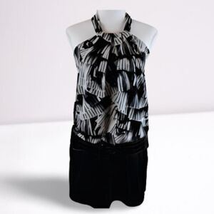 Source-unknown Women's Black and White Dress